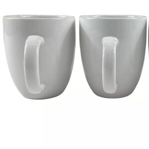 Set of 2 THRESHOLD Coupe White Coffee Mug Tea Cups Mugs